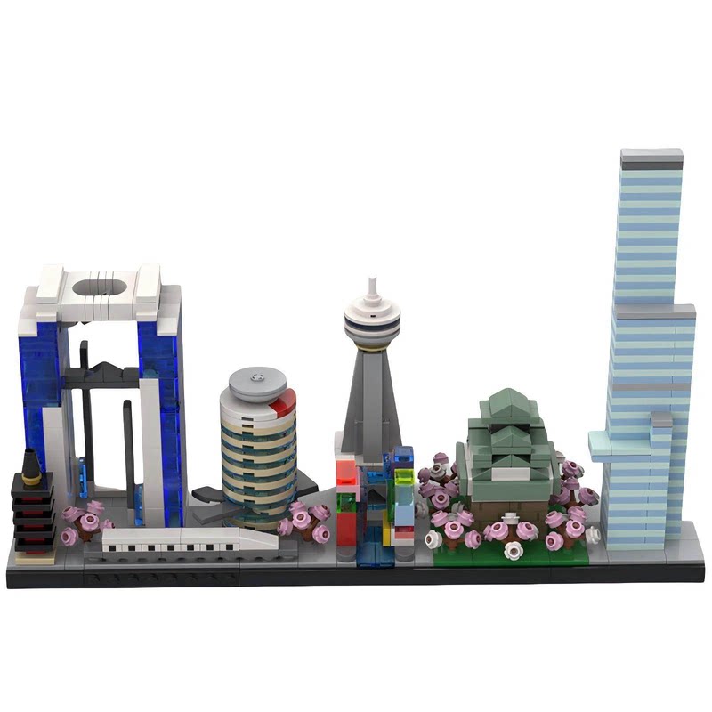 大版天际线积木建筑模型玩具礼物