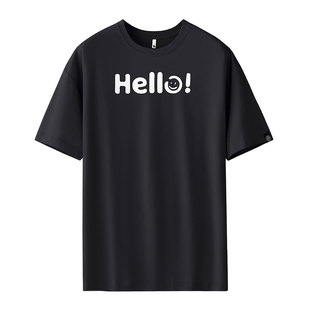 加肥加大字母印花短袖男款夏季胖子男生休闲百搭吸湿t恤男运动衫