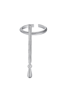 荆棘水滴开口戒指可调节设计师