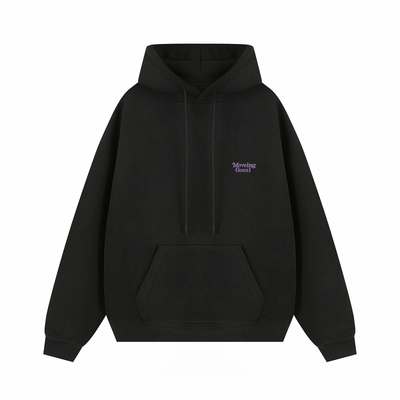 420g重磅黑色连帽卫衣男