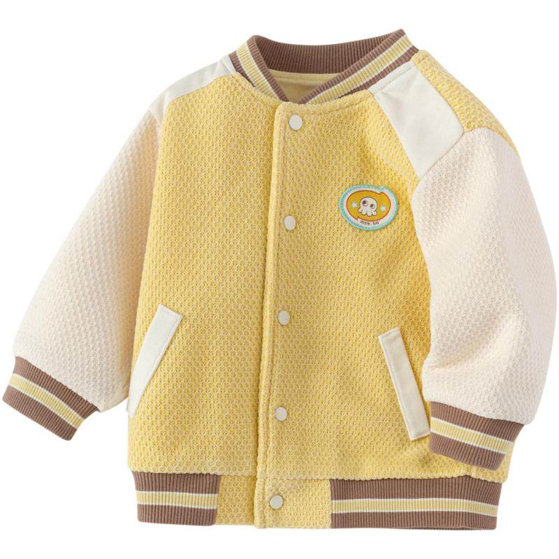 巴拉巴拉童装外套宝宝上衣男童婴儿棒球服撞色设计时髦洋气帅气萌
