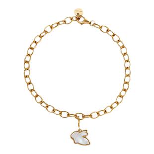 Neverfar木兰兔系列天然贝母红玛瑙可拆卸手链本命年手链女