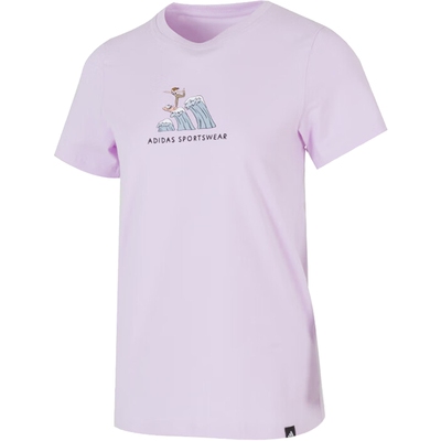 adidas阿迪达斯女子W C DDL SURF T运动休闲短袖T恤JX5328