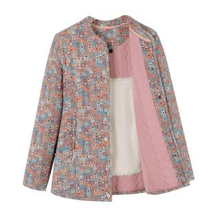 妈妈秋冬装驼绒加厚棉衣中老年人女棉袄保暖内胆奶奶短外套棉服