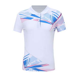 翻领速干羽毛球服套装男女印字短袖t恤比赛排球服定制T恤乒乓球衣