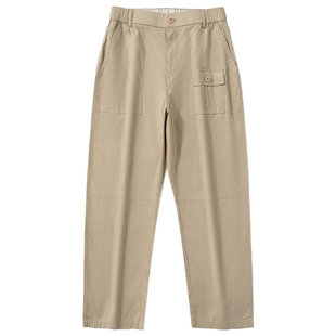 男士直筒裤卡其色工装裤男裤2026新款长裤子男大码休闲裤春季薄款