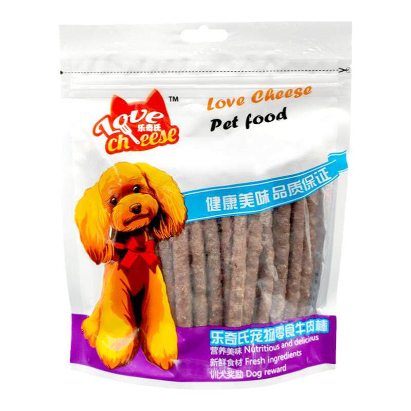 营养狗零食乐奇氏牛肉棒牛肉条400g宠物金毛泰迪训犬奖励磨牙棒