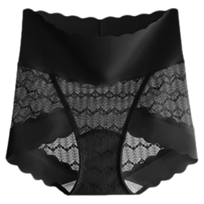 UFEEL女士内裤高腰蕾丝新款微收腹提臀抗菌无痕内裤女生短裤2455