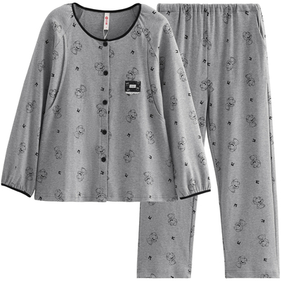 芬腾月子服睡衣女A类纯棉长袖