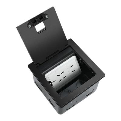 地插座隐藏式黑色地插侧插插头