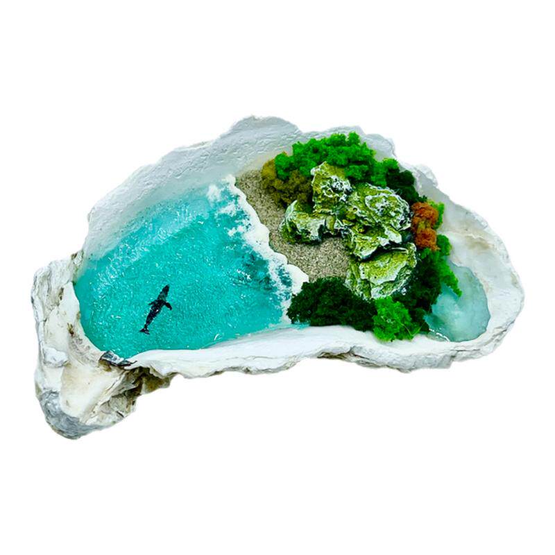 独创纯手工制作生蚝微景观海岛海洋模型家居装饰摆件礼品创意礼物