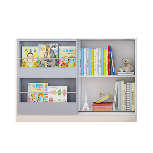 可比熊实木儿童书架简易置物架落地宝宝绘本架省空间收纳架储物架
