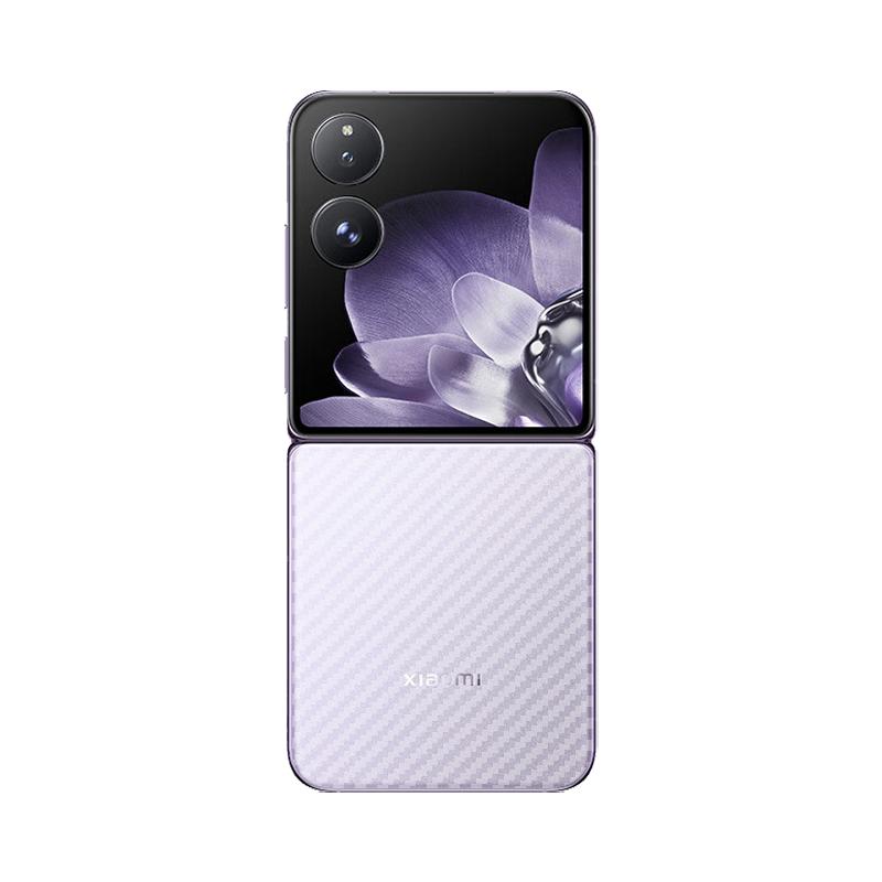适用小米mixflip手机磨砂贴膜xiaomi新款折叠屏MixFlip后背膜2405CPX3DC小折叠碳纤维软贴纸防手汗防刮抗指纹