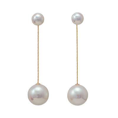 简约通勤气质施家珍珠耳环