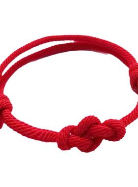 手工编织幸运男女红绳手链