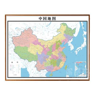 中国世界地图客厅挂画2023新版