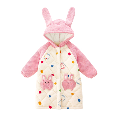 女童睡衣秋冬季2025新款加绒加厚