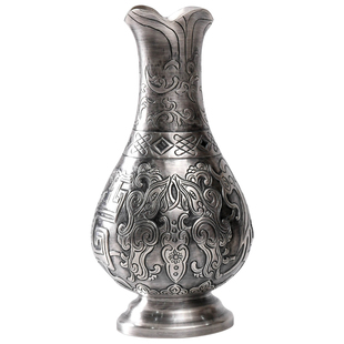 手工银酒杯999纯银酒壶一两白酒杯子分酒器酒盅老式烫温酒壶酒具