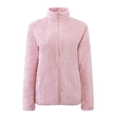 摇粒绒女款保暖长袖拉链开衫