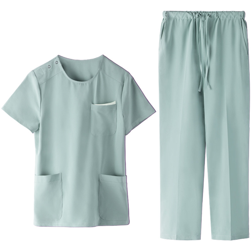 乐倍康洗手衣刷手服弹力手术服医护专用圆领肩扣护士服男女医生服