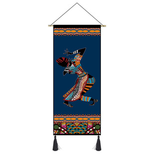 云南西双版纳民宿挂毯壁毯装饰画客厅背景墙挂布卧室玄关传统挂画