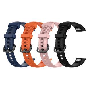 适用于华为荣耀手环3/4/5/5i表带硅胶环带4pro腕带3pro运动智能手表5篮球版4Running替换带3e/4e配件