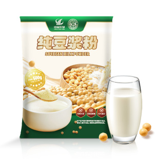 【中国农垦】纯豆浆粉500g(25小袋)无添加蔗糖早餐方便速食冲饮