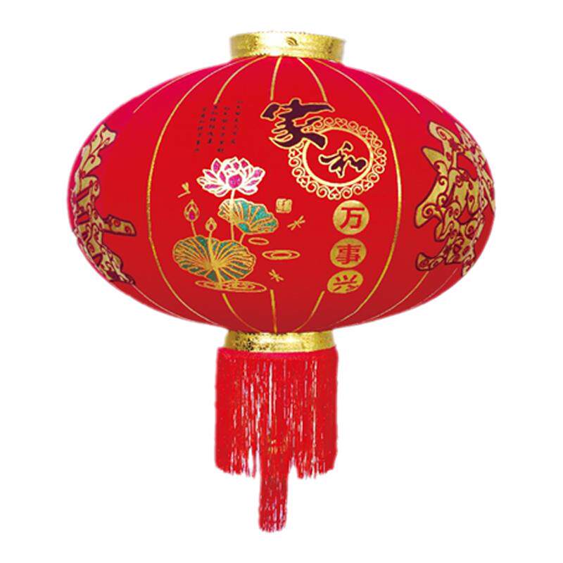 大红灯笼长杆植绒春节元旦户外防灯笼