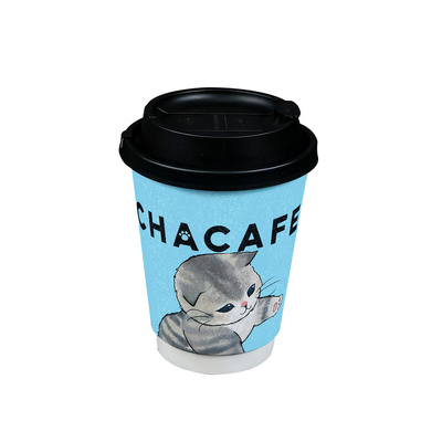 一次性磨砂咖啡奶茶纸杯