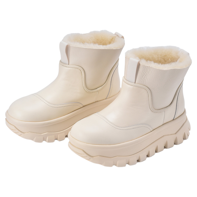millies妙丽白色羊毛靴雪地靴女