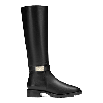 SW秋冬新款粗跟侧拉链及膝靴女