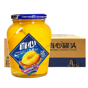 真心黄桃罐头880g*12罐整箱即食
