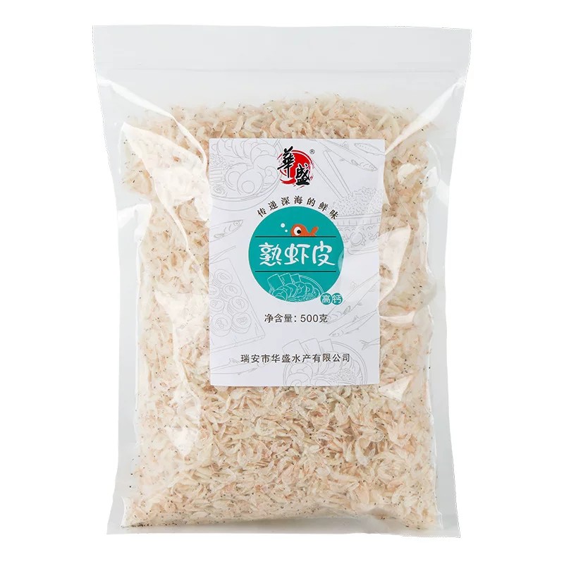 华盛熟虾皮500g袋装温州水产干货一斤装新鲜淡干虾米虾干金钩海米