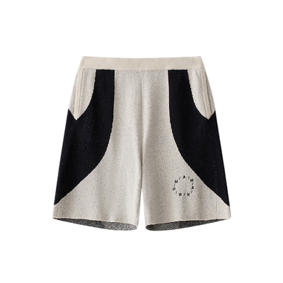 AMAKROM埃可龙 撞色拼接潮牌短裤男生夏季休闲美式宽松运动裤
