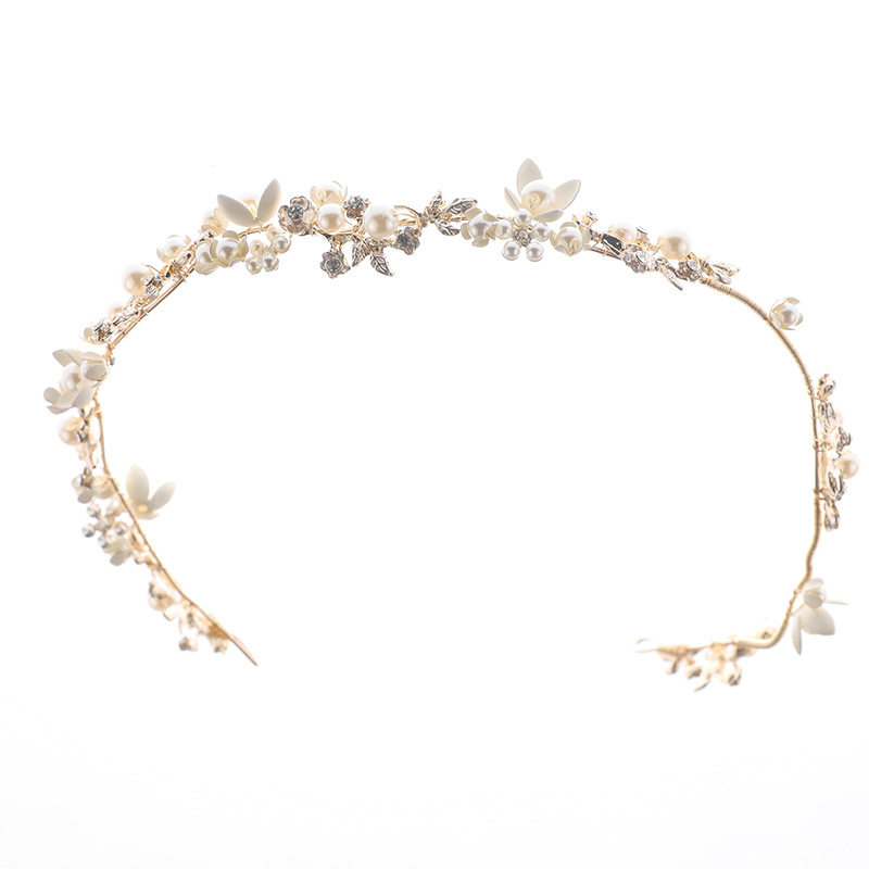 森系珍珠发带新娘晚礼头饰仙美