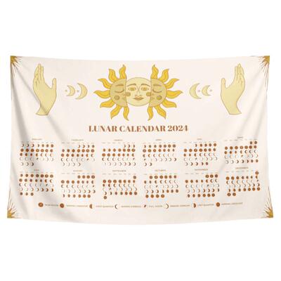 挂布创意2024年月亮月食日历卧室