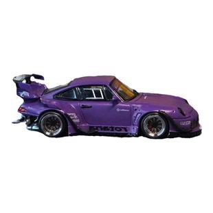 StreetWeapon限量1:64 SW 紫色 保时捷RWB 993合金仿真汽车模型