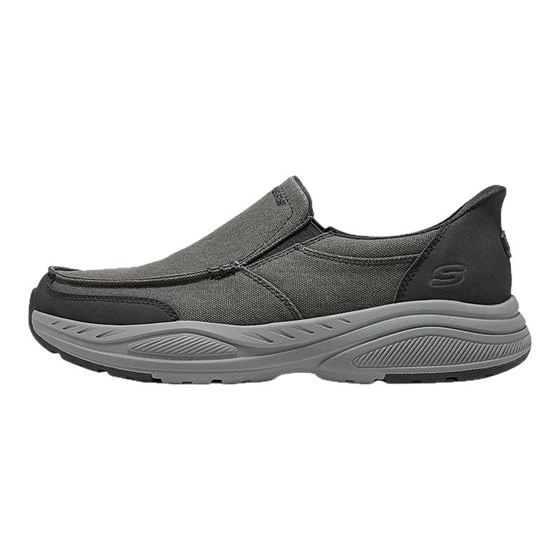 Skechers斯凯奇新款男鞋低帮运动休闲鞋闪穿鞋一脚蹬透气舒适耐磨