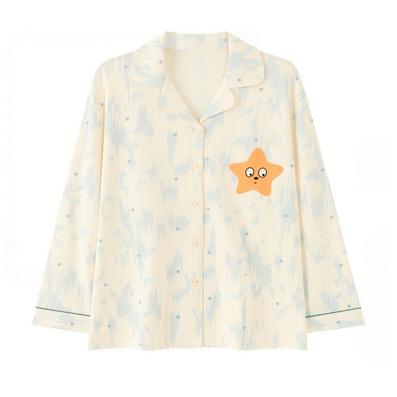 芬腾可安100%纯棉女睡衣套装亲肤