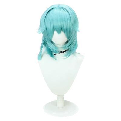 思越 王者 小乔线条小狗 cos 假发 薄荷绿造型款 万用款 仿真头皮