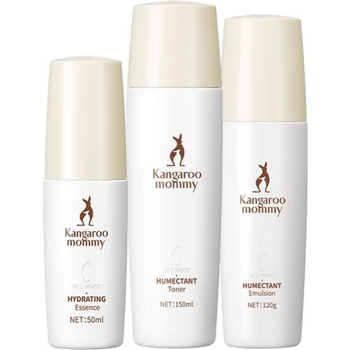 袋鼠妈妈准孕妇护肤品专用洗面奶大米套装补水面霜化妆品官方正品