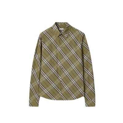 休闲版型格纹棉质衬衫BURBERRY
