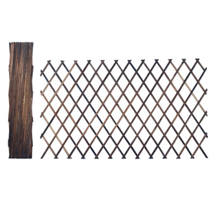 防腐木围栏伸缩庭院栏杆户外背景墙伸缩拉网格田园实木栅栏爬藤架