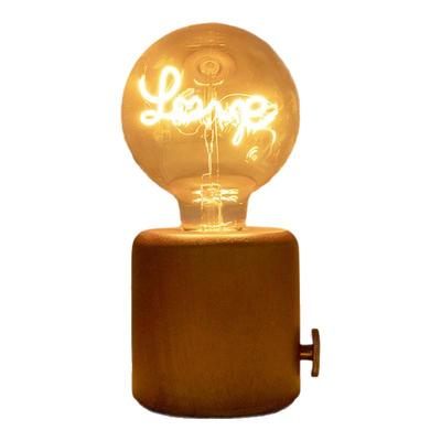 USB充电实木台灯调光桌面氛围灯