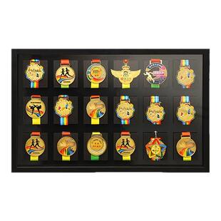 马拉松奖牌展示架Keep画框相框奖状实木收纳跑步金牌奖章挂墙中空