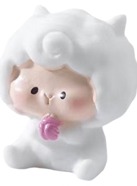 微景观创意可爱小羊萌粒公仔摆件