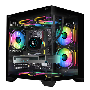 海景房机箱diy组装电脑主机箱台式机侧透MATX主板240水冷atx外壳