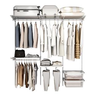 美达斯2.1米金属框架衣柜带门定制折叠门家居衣橱收衣帽间收纳架