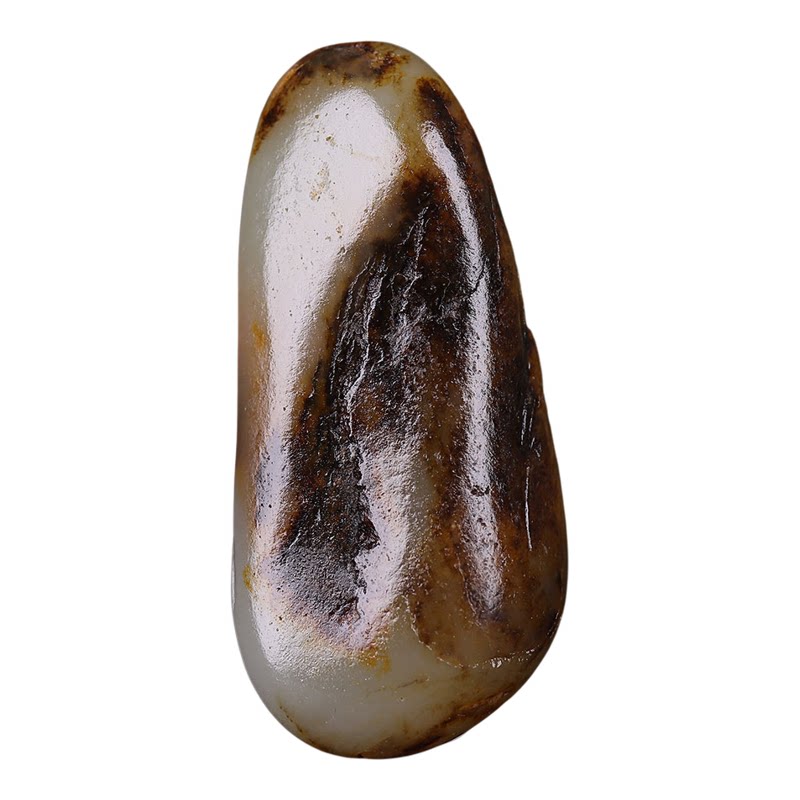 （古晨珠宝）新疆和田玉青白玉籽料挂件吊坠玉坠招财纳福55g
