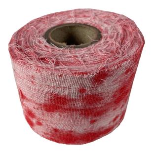 万圣节派对装饰影视化妆血迹绷带隔离带鬼屋密室剧本杀黑纱血纱布